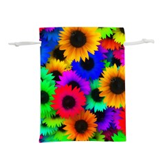 Colorful Sunflowers                                               Lightweight Drawstring Pouch (l) by LalyLauraFLM
