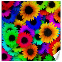 Colorful Sunflowers                                                   Canvas 20  X 20  by LalyLauraFLM