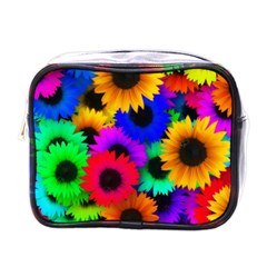 Colorful Sunflowers                                                   Mini Toiletries Bag (one Side) by LalyLauraFLM