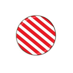 Candy Cane Red White Line Stripes Pattern Peppermint Christmas Delicious Design Hat Clip Ball Marker (4 Pack) by genx