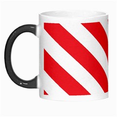 Candy Cane Red White Line Stripes Pattern Peppermint Christmas Delicious Design Morph Mugs by genx