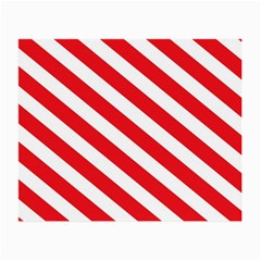 Candy Cane Red White Line Stripes Pattern Peppermint Christmas Delicious Design Small Glasses Cloth by genx