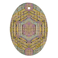 Temple Of Wood With A Touch Of Japan Oval Ornament (two Sides) by pepitasart