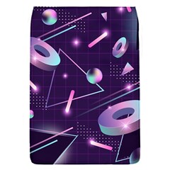 Retrowave Aesthetic Vaporwave Retro Memphis Pattern 80s Design Geometrical Shapes Futurist Pink Blue 3d Removable Flap Cover (s) by genx