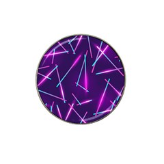 Retrowave Aesthetic Vaporwave Retro Memphis Pattern 80s Design Geometric Shapes Futurist Purple Pink Blue Neon Light Hat Clip Ball Marker (4 Pack) by genx