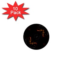 Abstract Animated Ornament Background Fractal Art 1  Mini Buttons (10 pack) 