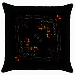 Abstract Animated Ornament Background Fractal Art Throw Pillow Case (Black)