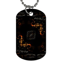 Abstract Animated Ornament Background Fractal Art Dog Tag (One Side)