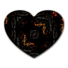 Abstract Animated Ornament Background Fractal Art Heart Mousepads