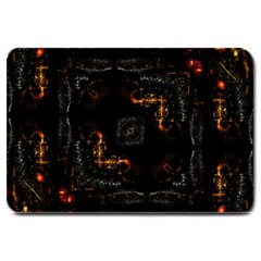 Abstract Animated Ornament Background Fractal Art Large Doormat 