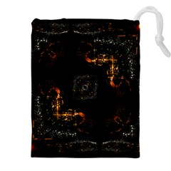 Abstract Animated Ornament Background Fractal Art Drawstring Pouch (4XL)