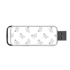 Messy Life Phrase Motif Typographic Pattern Portable Usb Flash (two Sides) by dflcprintsclothing