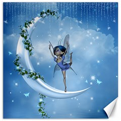 Little Fairy Dancing On The Moon Canvas 20  X 20  by FantasyWorld7