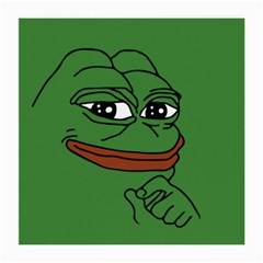 Pepe The Frog Smug Face With Smile And Hand On Chin Meme Kekistan All Over Print Green Medium Glasses Cloth (2 Sides) by snek