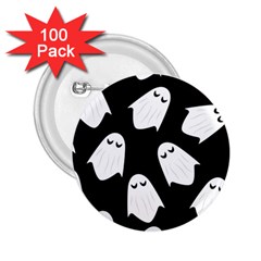 Ghost Halloween Pattern 2 25  Buttons (100 Pack)  by Amaryn4rt