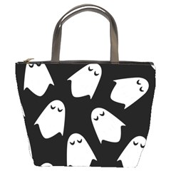 Ghost Halloween Pattern Bucket Bag by Amaryn4rt