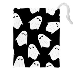 Ghost Halloween Pattern Drawstring Pouch (4xl) by Amaryn4rt