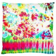 Pattern Decorated Schoolbus Tie Dye Large Cushion Case (two Sides) by Amaryn4rt