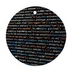 Close Up Code Coding Computer Round Ornament (two Sides) by Amaryn4rt