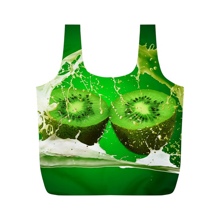 Kiwi Fruit Vitamins Healthy Cut Full Print Recycle Bag (M)