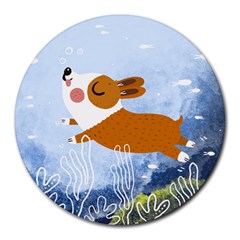 Underwaterdog Round Mousepads by Mjdaluz