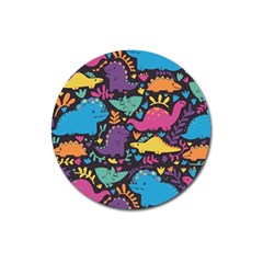 Dino Cute Magnet 3  (Round)