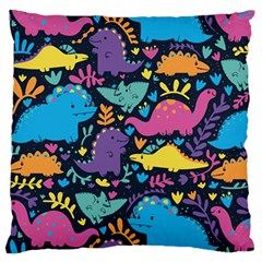 Dino Cute Standard Flano Cushion Case (One Side)