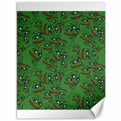 Pepe The Frog Perfect A-ok Handsign Pattern Praise Kek Kekistan Smug Smile Meme Green Background Canvas 36  X 48  by snek