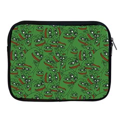 Pepe The Frog Perfect A-ok Handsign Pattern Praise Kek Kekistan Smug Smile Meme Green Background Apple Ipad 2/3/4 Zipper Cases by snek