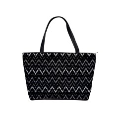 Chevrons Noir / Gris Classic Shoulder Handbag by kcreatif