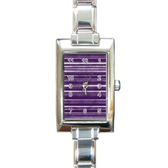 Bandes Peinture Violet  Rectangle Italian Charm Watch by kcreatif