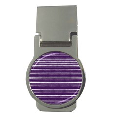 Bandes Peinture Violet  Money Clips (round)  by kcreatif