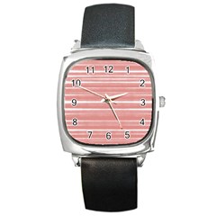 Bandes Peinture Rose Square Metal Watch by kcreatif