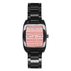 Bandes Peinture Rose Stainless Steel Barrel Watch by kcreatif