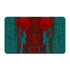 Lianas Of Roses In The Rain Forrest Magnet (rectangular) by pepitasart