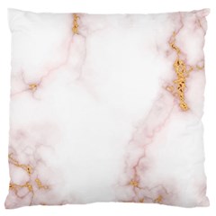 Pink and white Marble texture with gold intrusions Pale Rose Background Large Cushion Case (Two Sides)