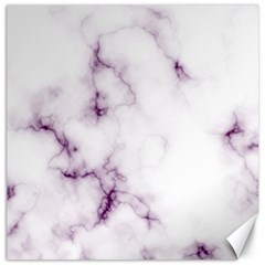 White Marble Violet Purple Veins Accents Texture Printed Floor Background Luxury Canvas 12  X 12  by genx