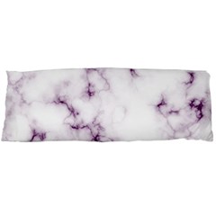 White Marble Violet Purple Veins Accents Texture Printed Floor Background Luxury Body Pillow Case (dakimakura) by genx