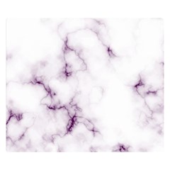 White Marble Violet Purple Veins Accents Texture Printed Floor Background Luxury Double Sided Flano Blanket (small)  by genx