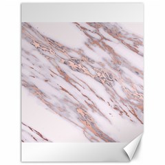 Marble With Metallic Rose Gold Intrusions On Gray White Stone Texture Pastel Pink Background Canvas 12  X 16  by genx