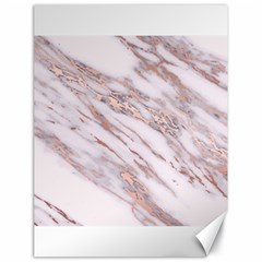 Marble With Metallic Rose Gold Intrusions On Gray White Stone Texture Pastel Pink Background Canvas 18  X 24  by genx
