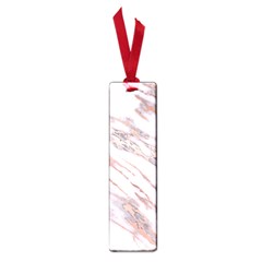 Marble With Metallic Rose Gold Intrusions On Gray White Stone Texture Pastel Pink Background Small Book Marks by genx