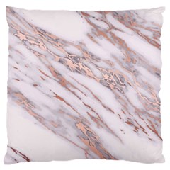 Marble With Metallic Rose Gold Intrusions On Gray White Stone Texture Pastel Pink Background Standard Flano Cushion Case (two Sides) by genx