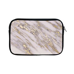 Marble With Metallic Gold Intrusions On Gray White Stone Texture Pastel Rose Pink Background Apple Ipad Mini Zipper Cases by genx