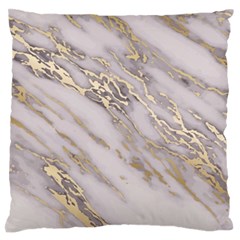 Marble With Metallic Gold Intrusions On Gray White Stone Texture Pastel Rose Pink Background Standard Flano Cushion Case (one Side) by genx