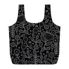 Floral Pattern Full Print Recycle Bag (l) by Valentinaart