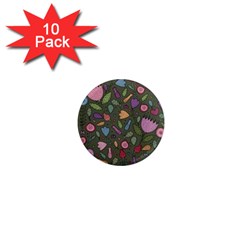 Floral Pattern 1  Mini Magnet (10 Pack)  by Valentinaart