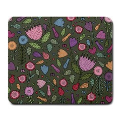 Floral Pattern Large Mousepads by Valentinaart
