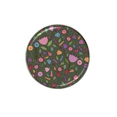 Floral pattern Hat Clip Ball Marker (4 pack)