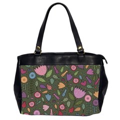 Floral pattern Oversize Office Handbag (2 Sides)